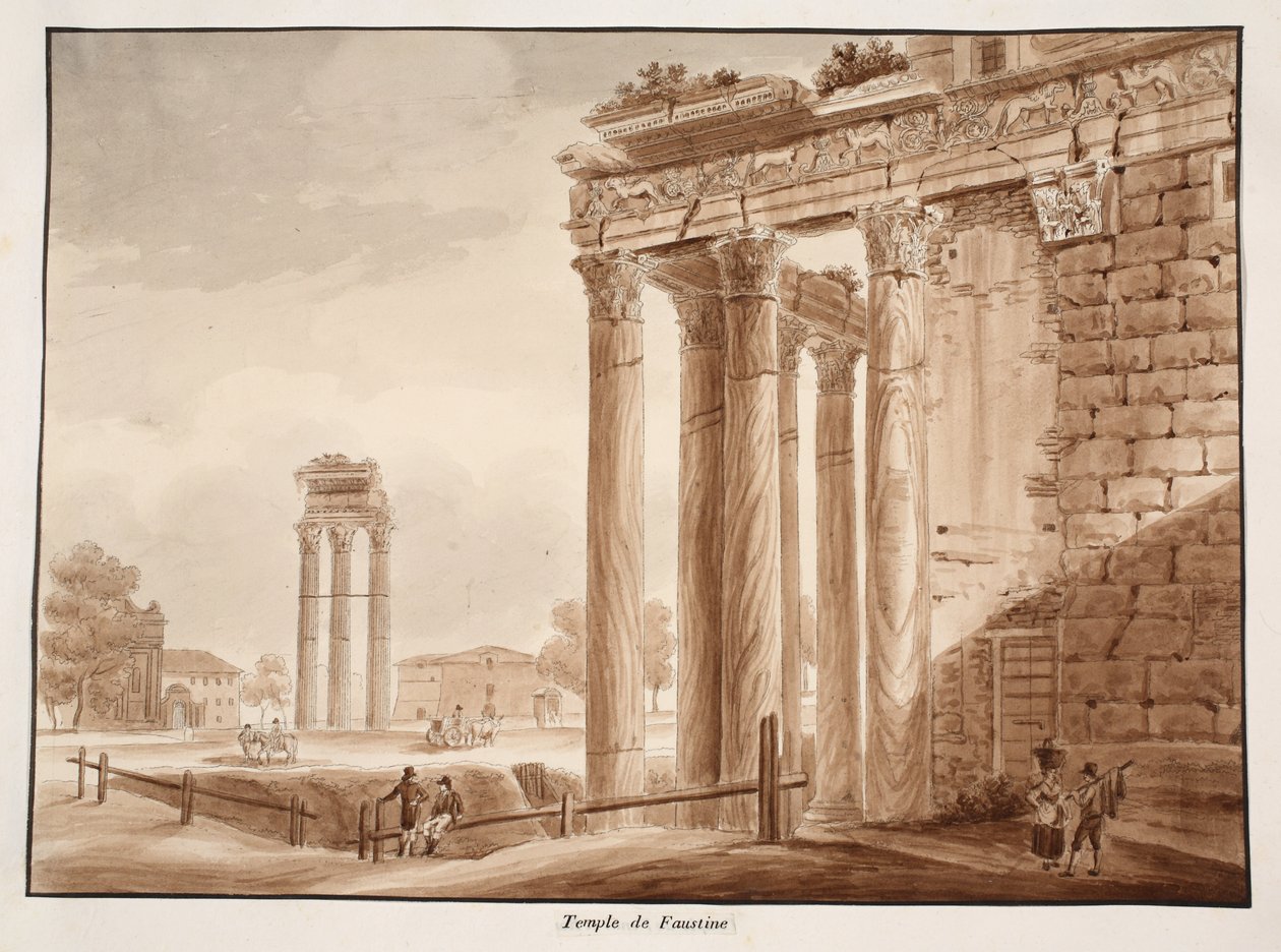 Il tempio di Faustina, 1833 da Agostino Tofanelli