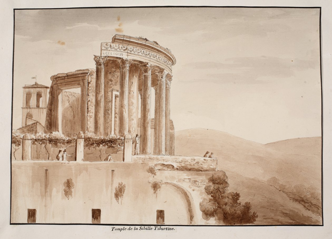Il Tempio della Sibilla Tiburtina (1833) da Agostino Tofanelli