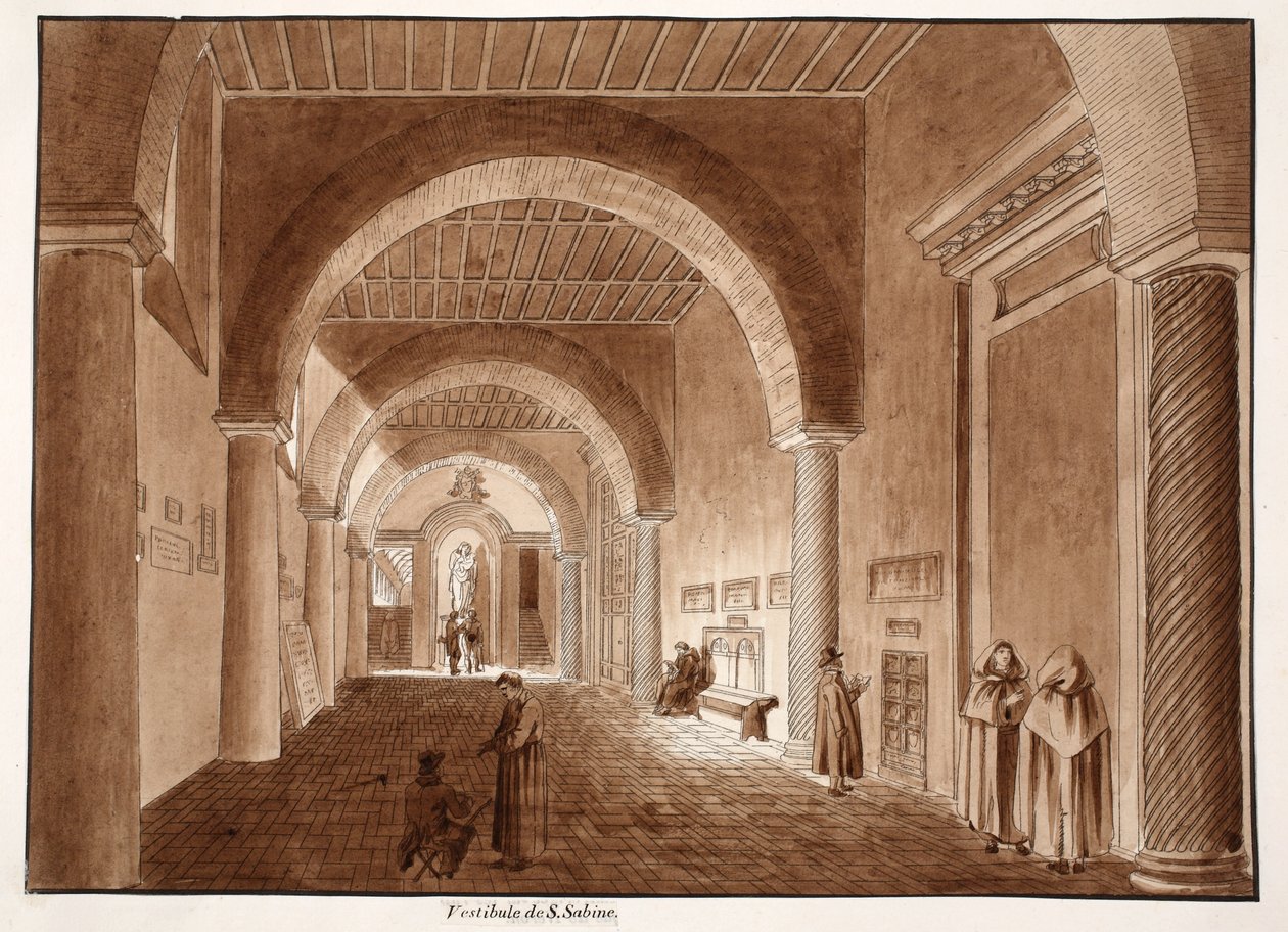 Il vestibolo di Santa Sabina, 1833 da Agostino Tofanelli