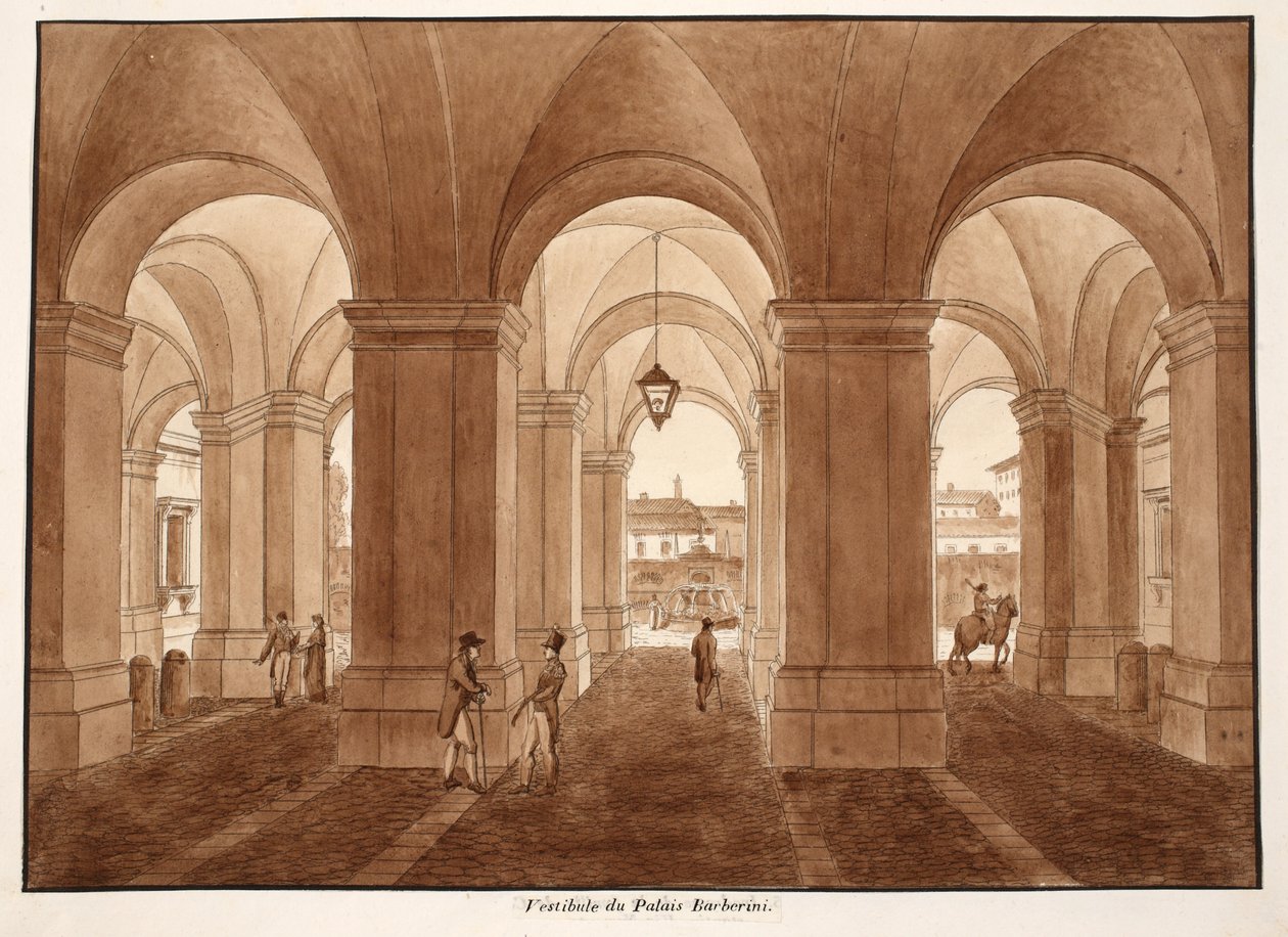 Vestibolo del Palazzo Barberini, 1833 da Agostino Tofanelli
