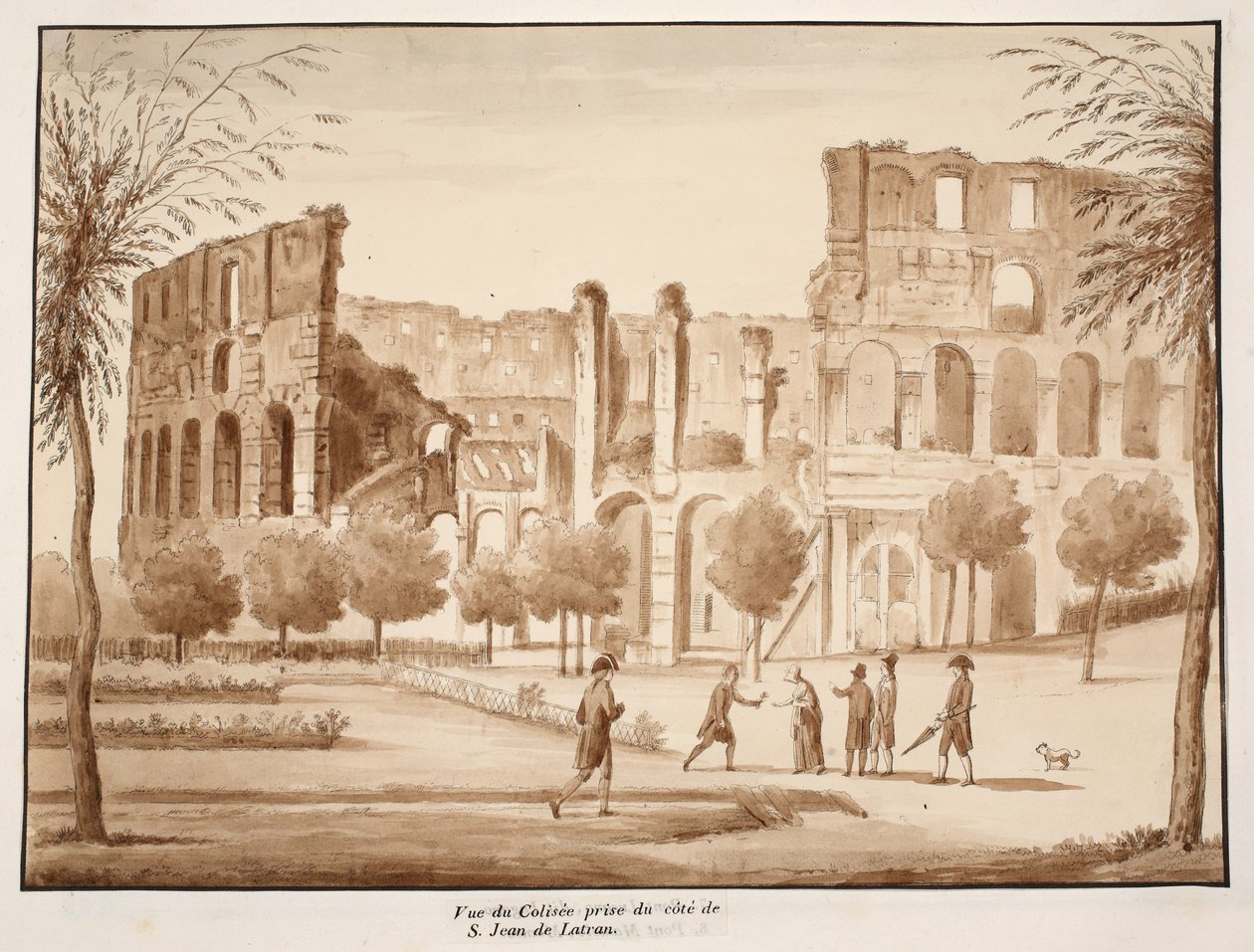 Veduta del Colosseo dal lato di San Giovanni in Laterano da Agostino Tofanelli