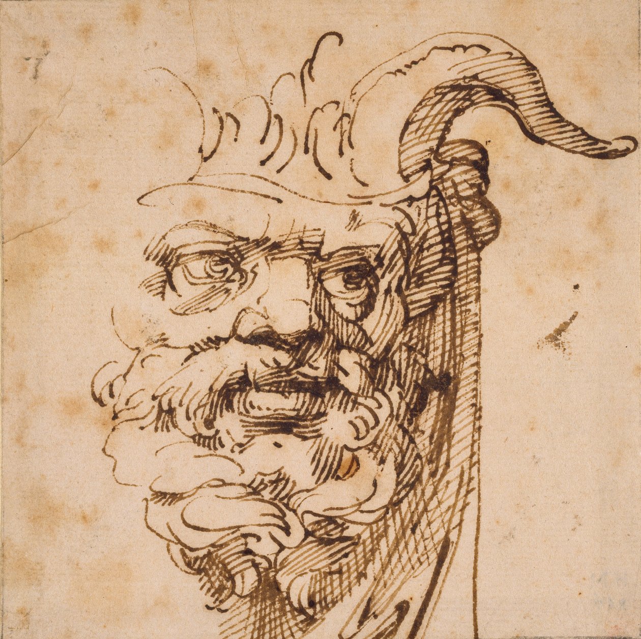Una maschera silvana da Agostino Carracci