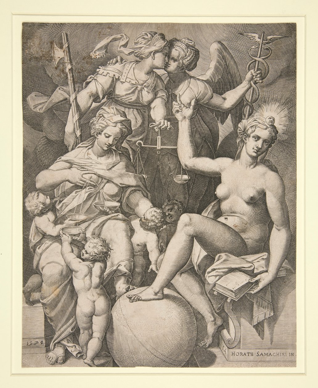 Carità, Giustizia, Verità e Pace da Agostino Carracci