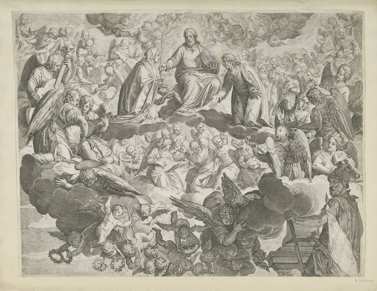 Il martirio di Santa Giustina di Padova (metà superiore) da Agostino Carracci