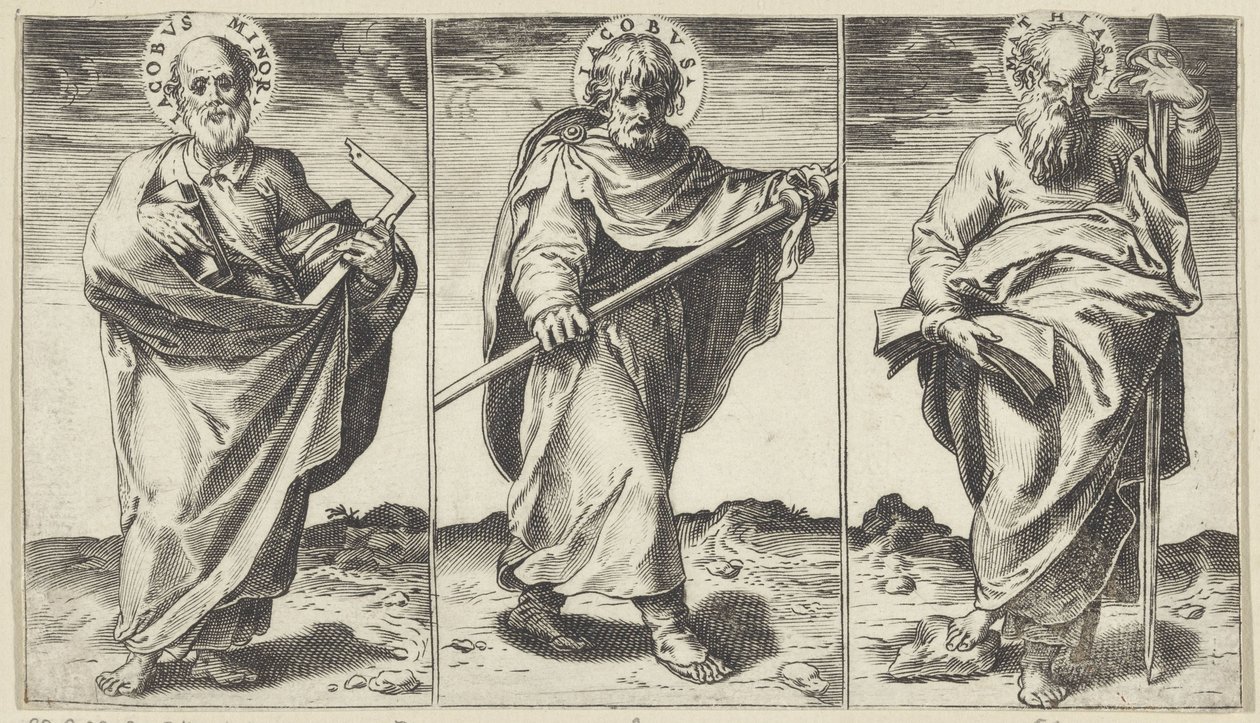 Giacomo il Minore, Giacomo il Maggiore e Mattia (Cristo, Maria, Giovanni Battista e gli apostoli) da Agostino Carracci