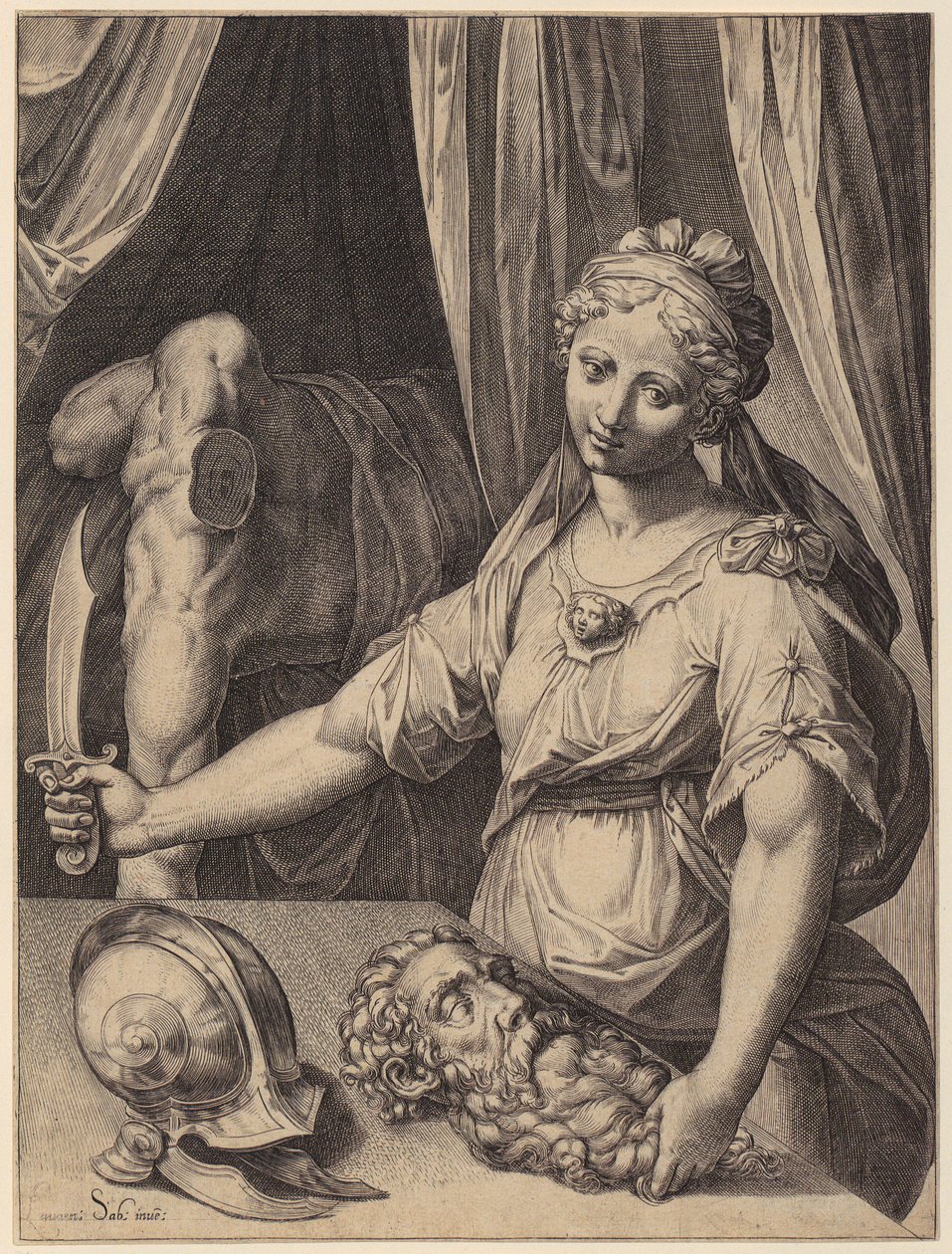 Giuditta con la testa di Oloferne da Agostino Carracci