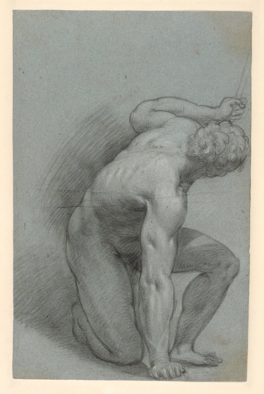 Figura inginocchiata (recto); figura reclinata (verso) da Agostino Carracci
