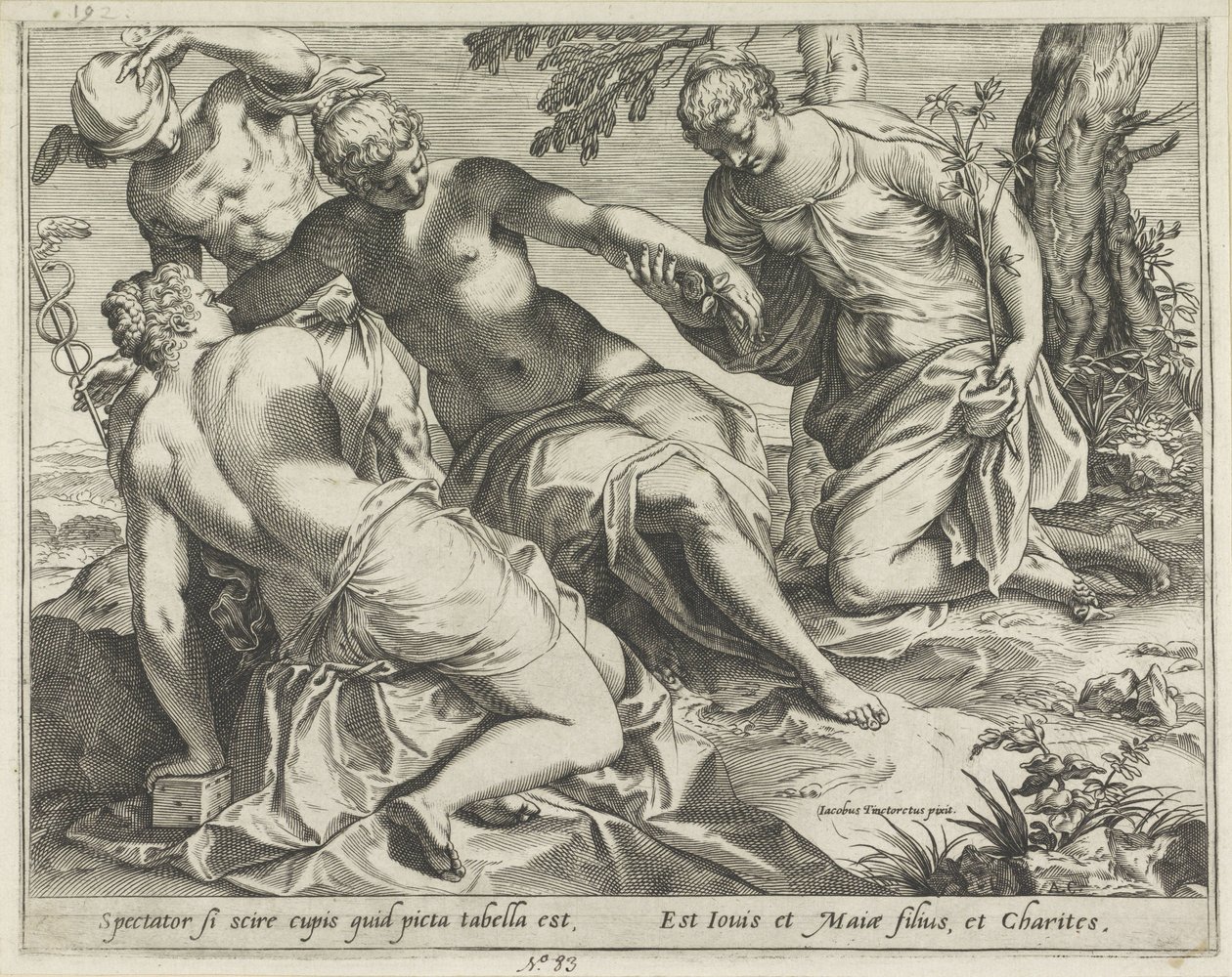 Mercurio e le Grazie da Agostino Carracci