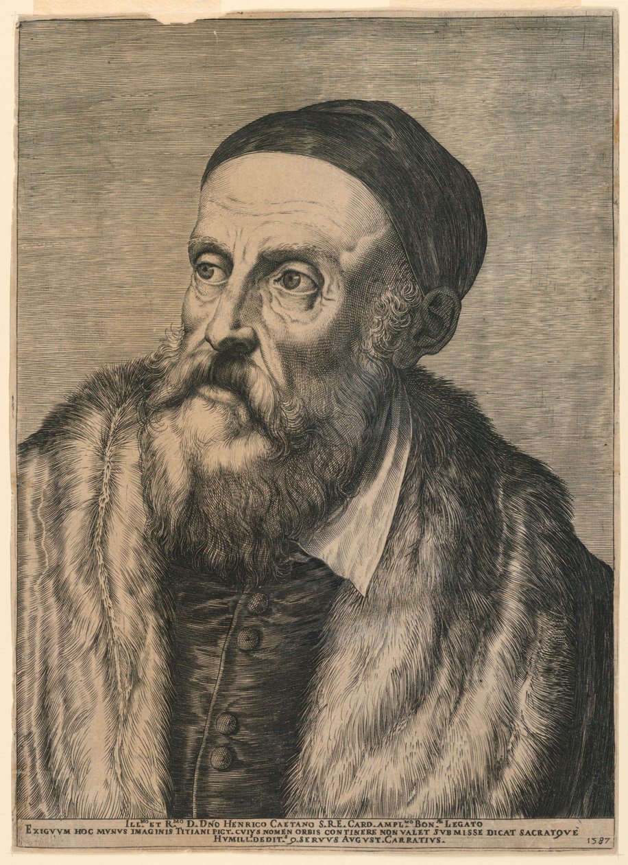 Ritratto di Tiziano da Agostino Carracci