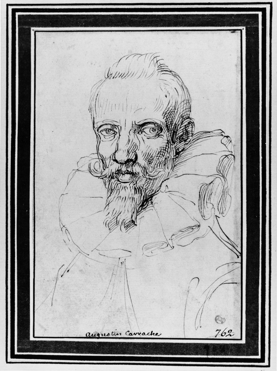 Ritratto di un uomo barbuto da Agostino Carracci