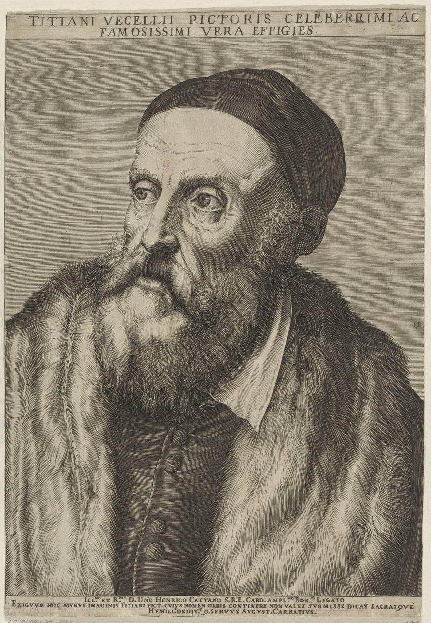 Ritratto del pittore Tiziano da Agostino Carracci