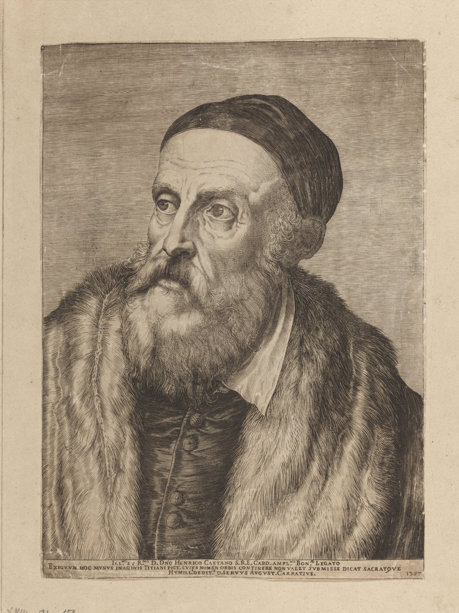 Ritratto del pittore Tiziano da Agostino Carracci