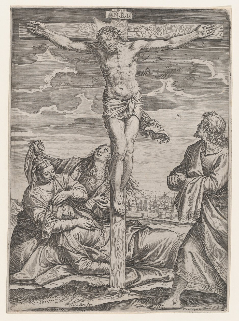 La Crocifissione, 1582 da Agostino Carracci