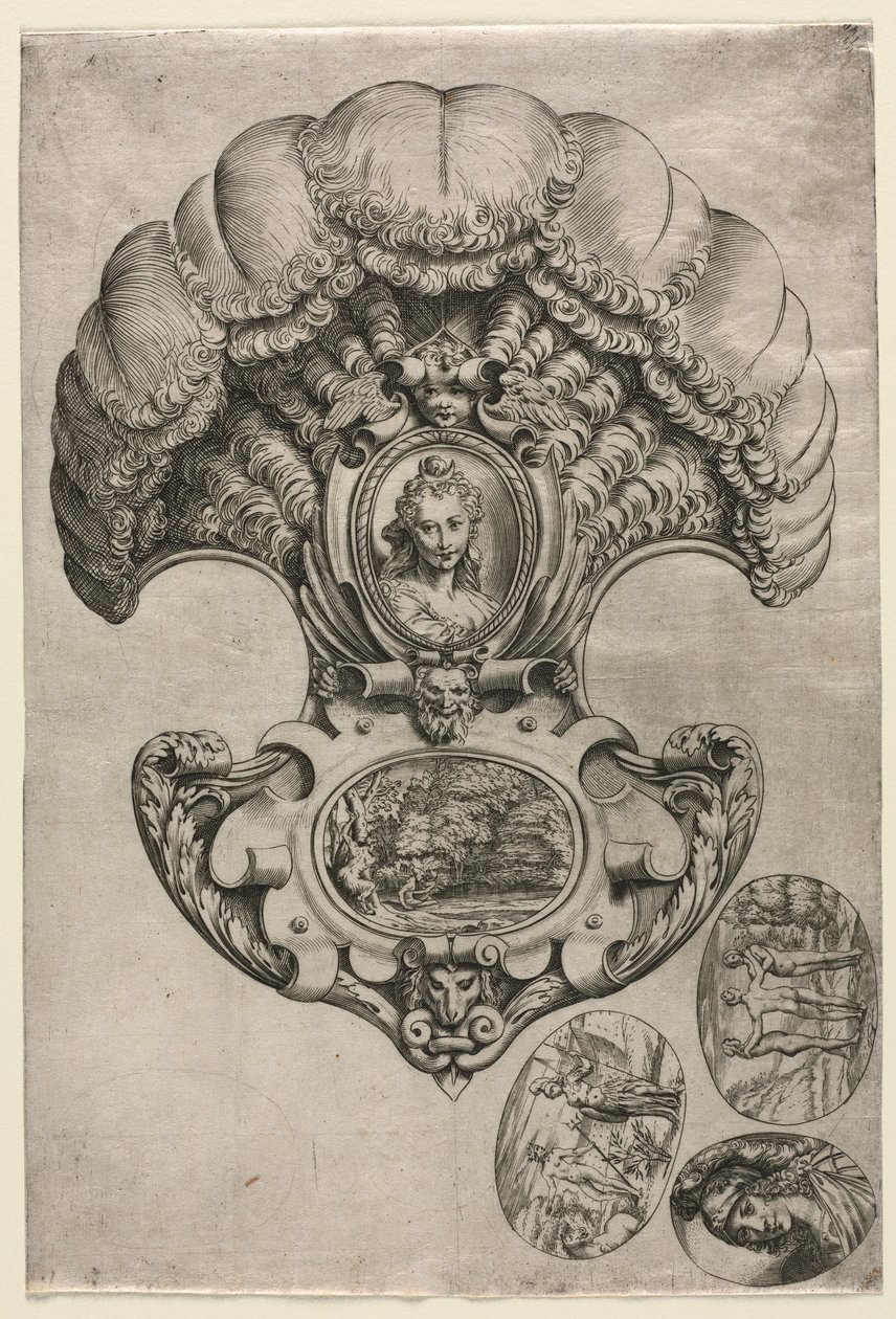 Il Ventaglio, c. 1589-1595 da Agostino Carracci