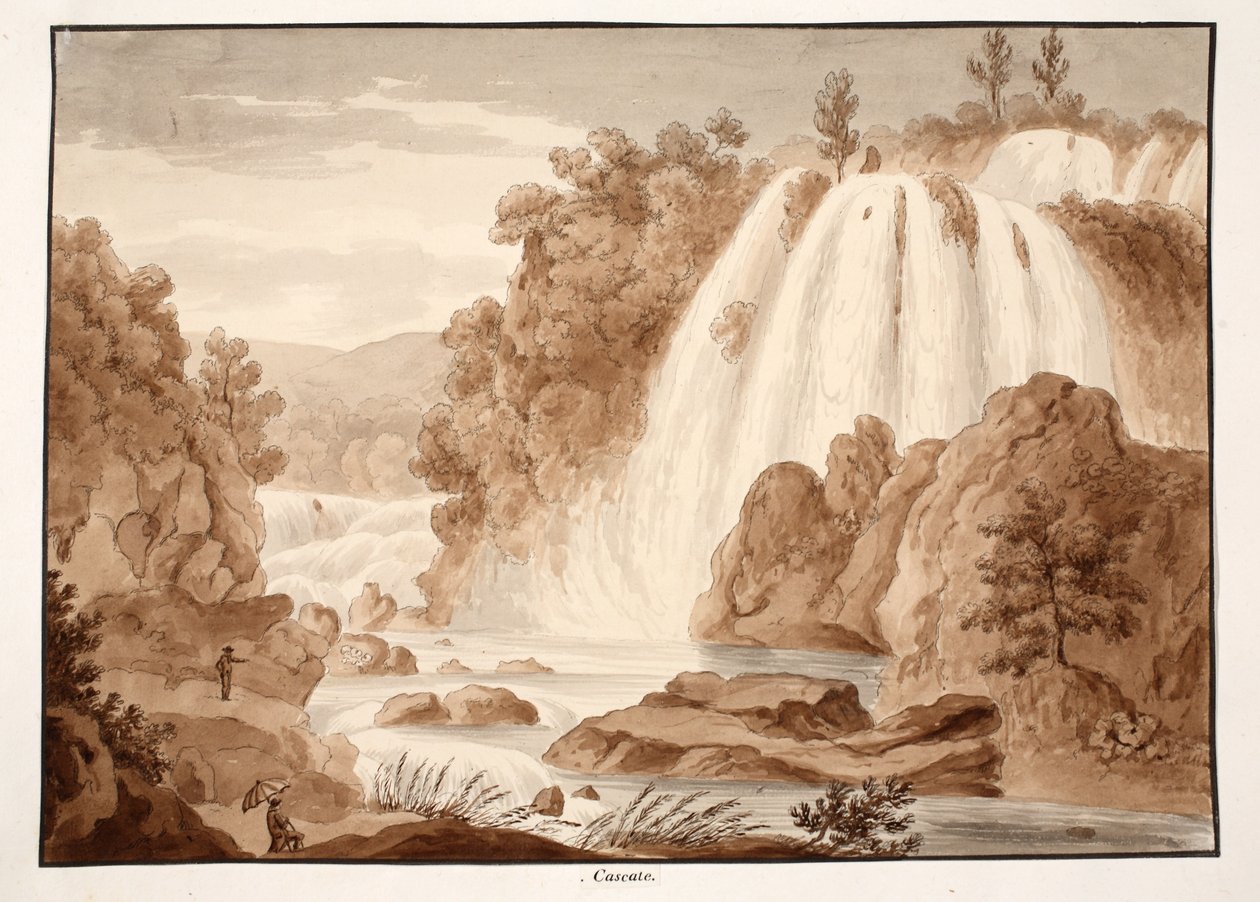 Cascata a Tivoli, 1833 da Agostino Tofanelli