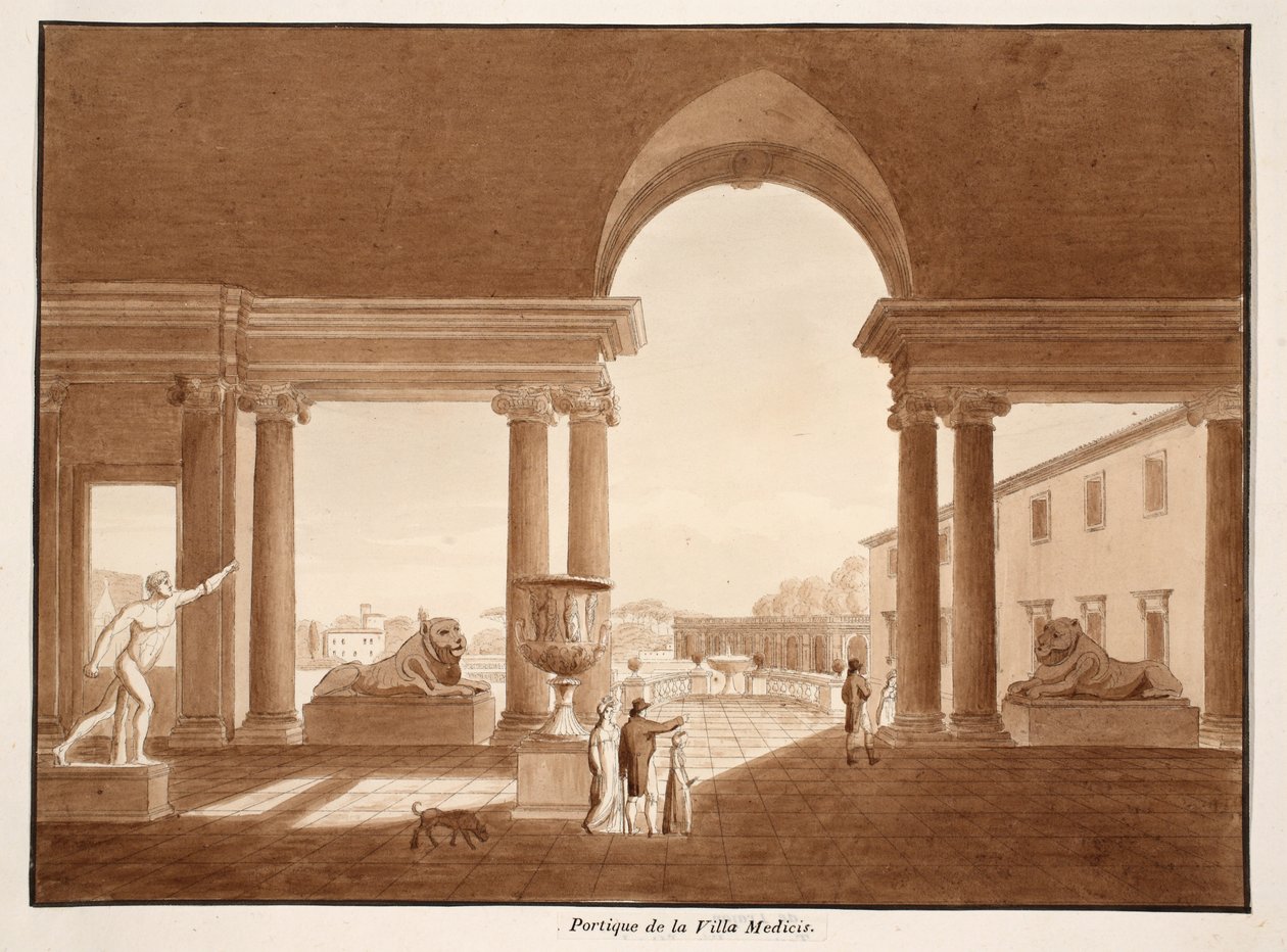 Portico della Villa Medici, 1833 da Agostino Tofanelli