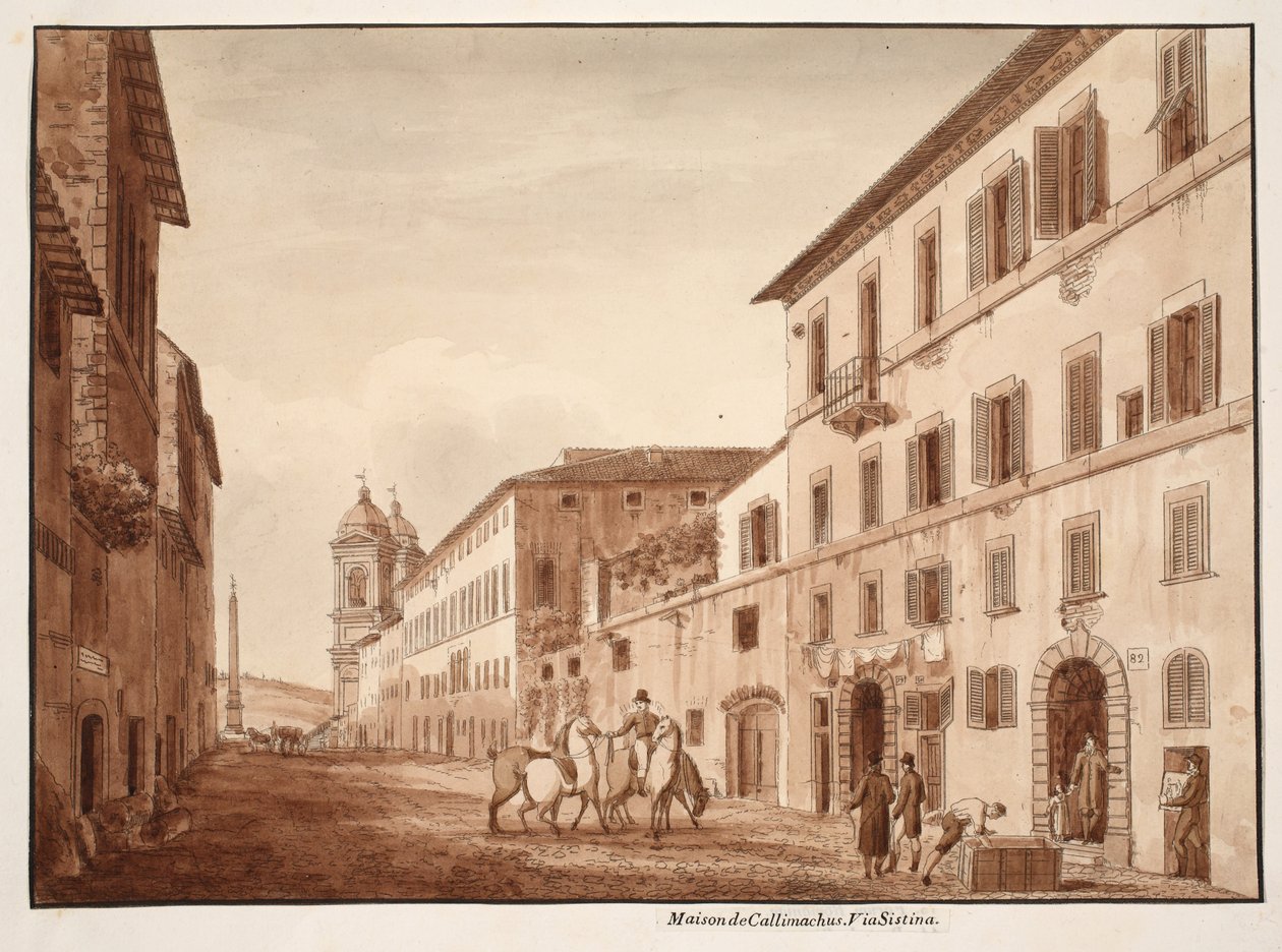La Casa di Callimaco, Via Sistina, 1833 da Agostino Tofanelli