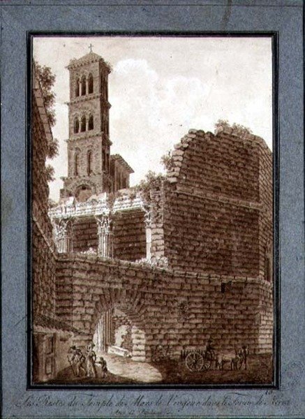 Il tempio di Marte al Foro di Roma, c.1800 da Agostino Tofanelli