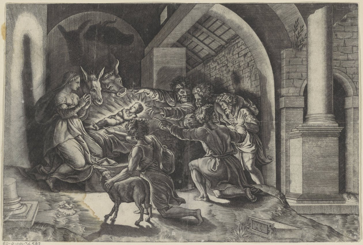 Adorazione dei pastori da Agostino Veneziano
