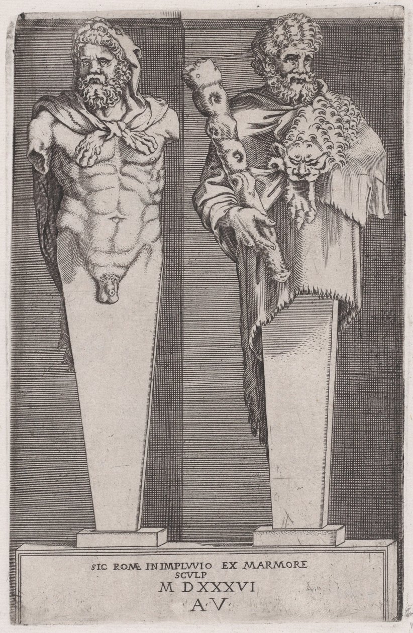Ercole da The Hermae da Agostino Veneziano