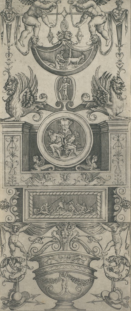 Pannello ornamentale da Agostino Veneziano.