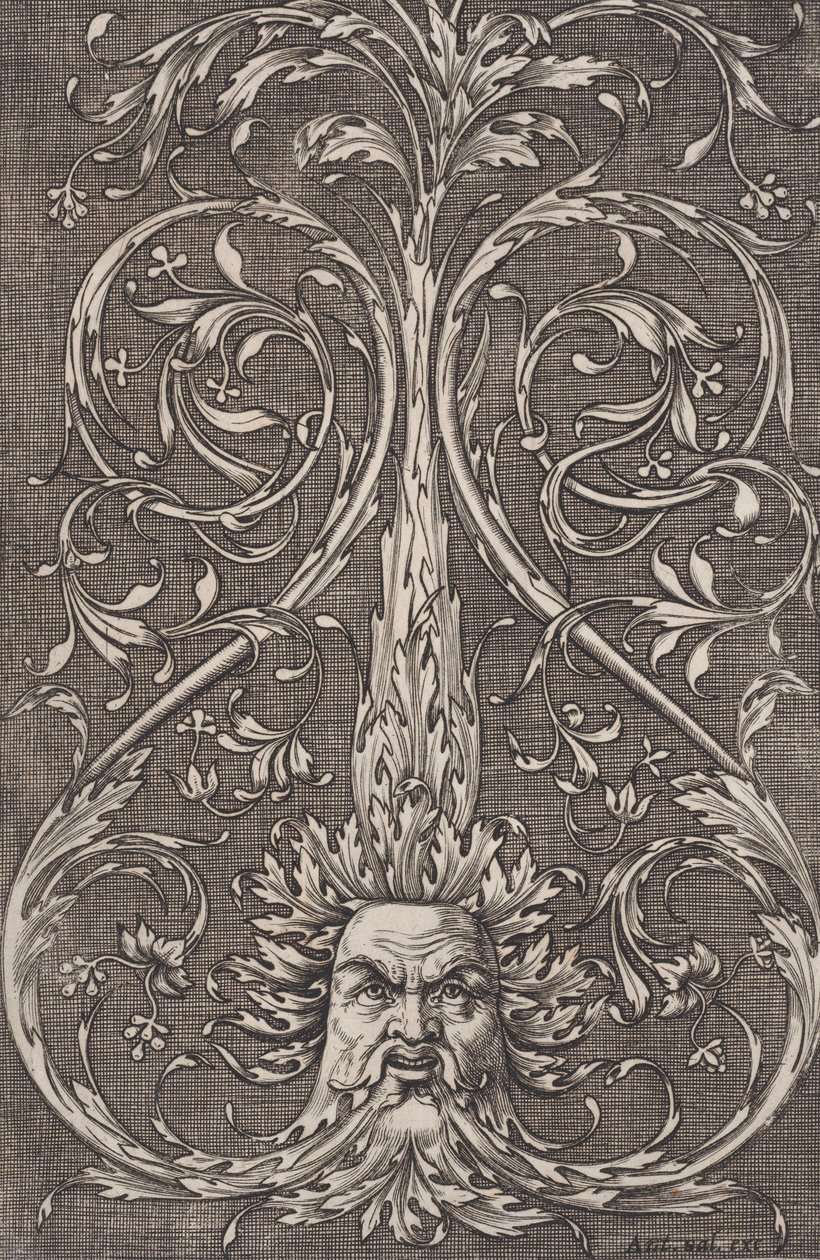 Pannello ornamentale, ca. 1514-36 da Agostino Veneziano