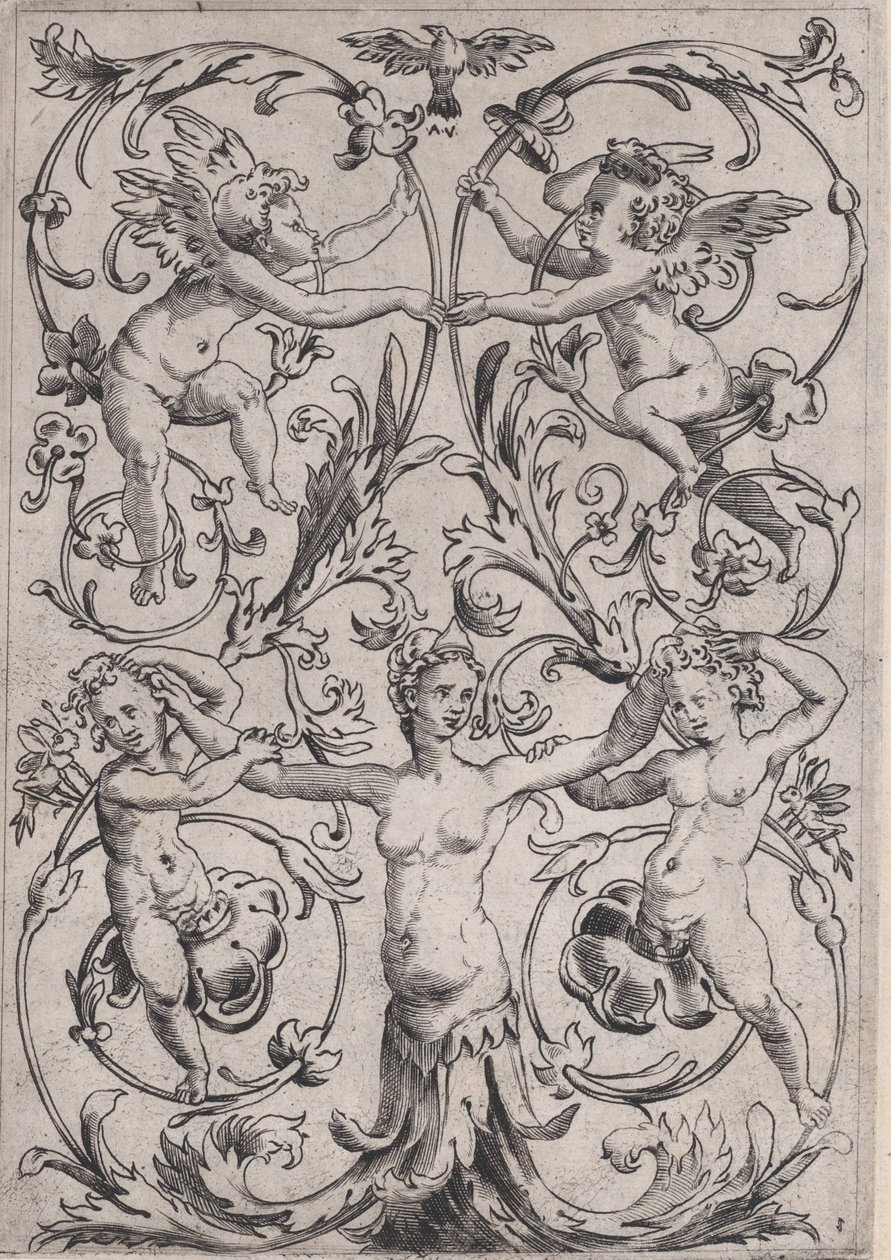 Pannello ornamentale da Agostino Veneziano