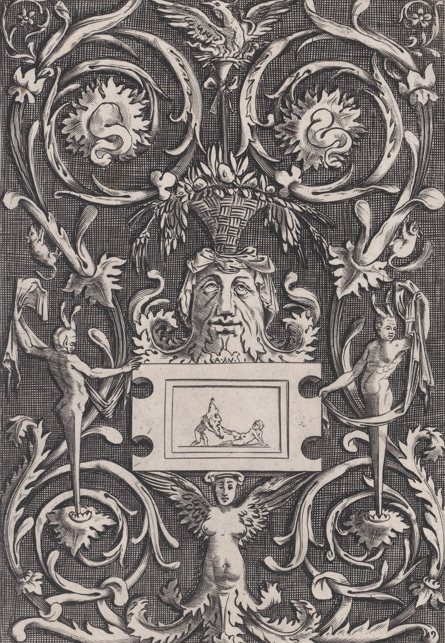Pannello ornamentale, ca. 1514-36 da Agostino Veneziano
