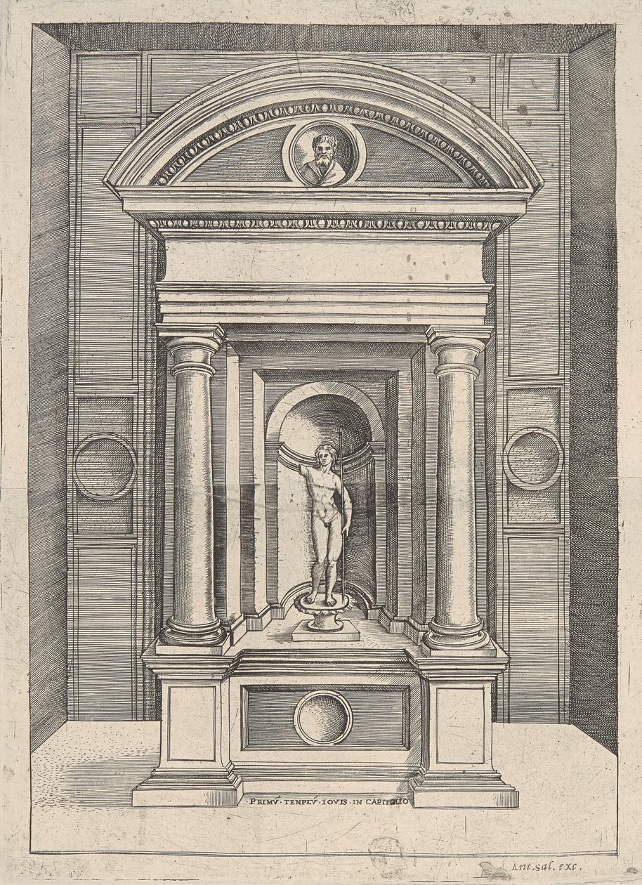 Primo Tempio di Giove sul Campidoglio da Agostino Veneziano
