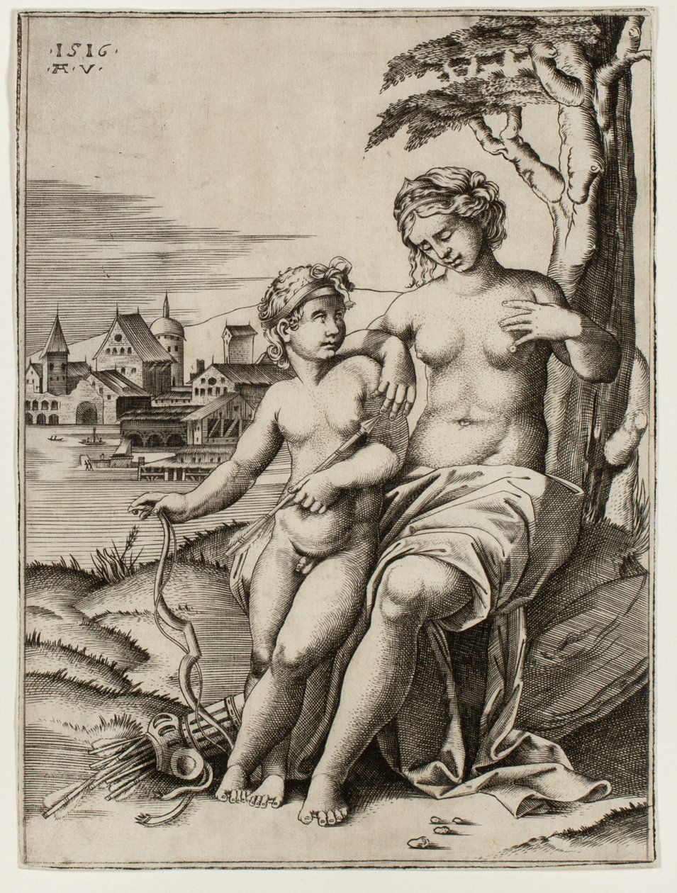 Venere ferita dalla freccia di Cupido da Agostino dei Musi
