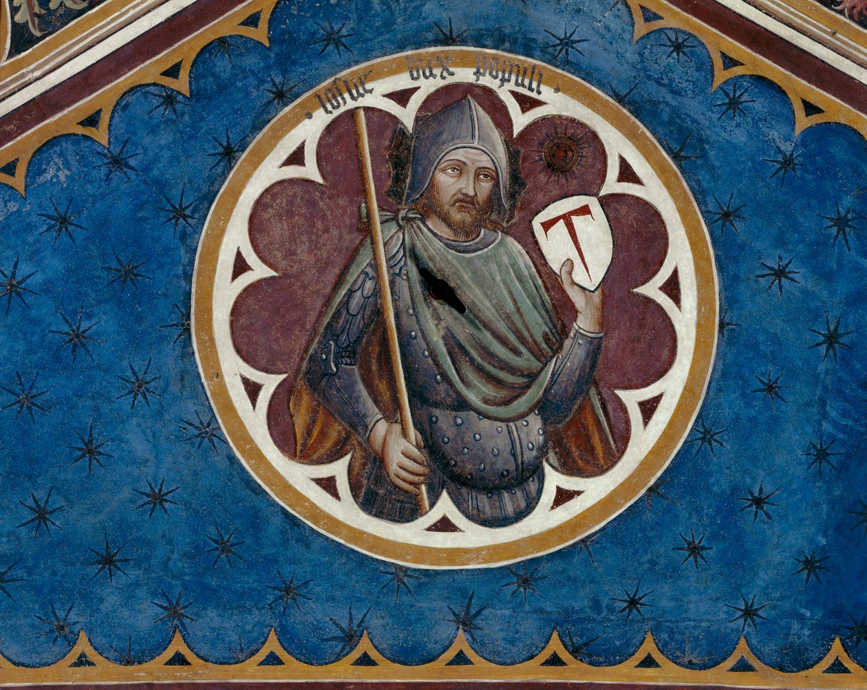 Lotharius, dux populi, (dettaglio) del quarto arco del soffitto da Agostino di Marsiglio