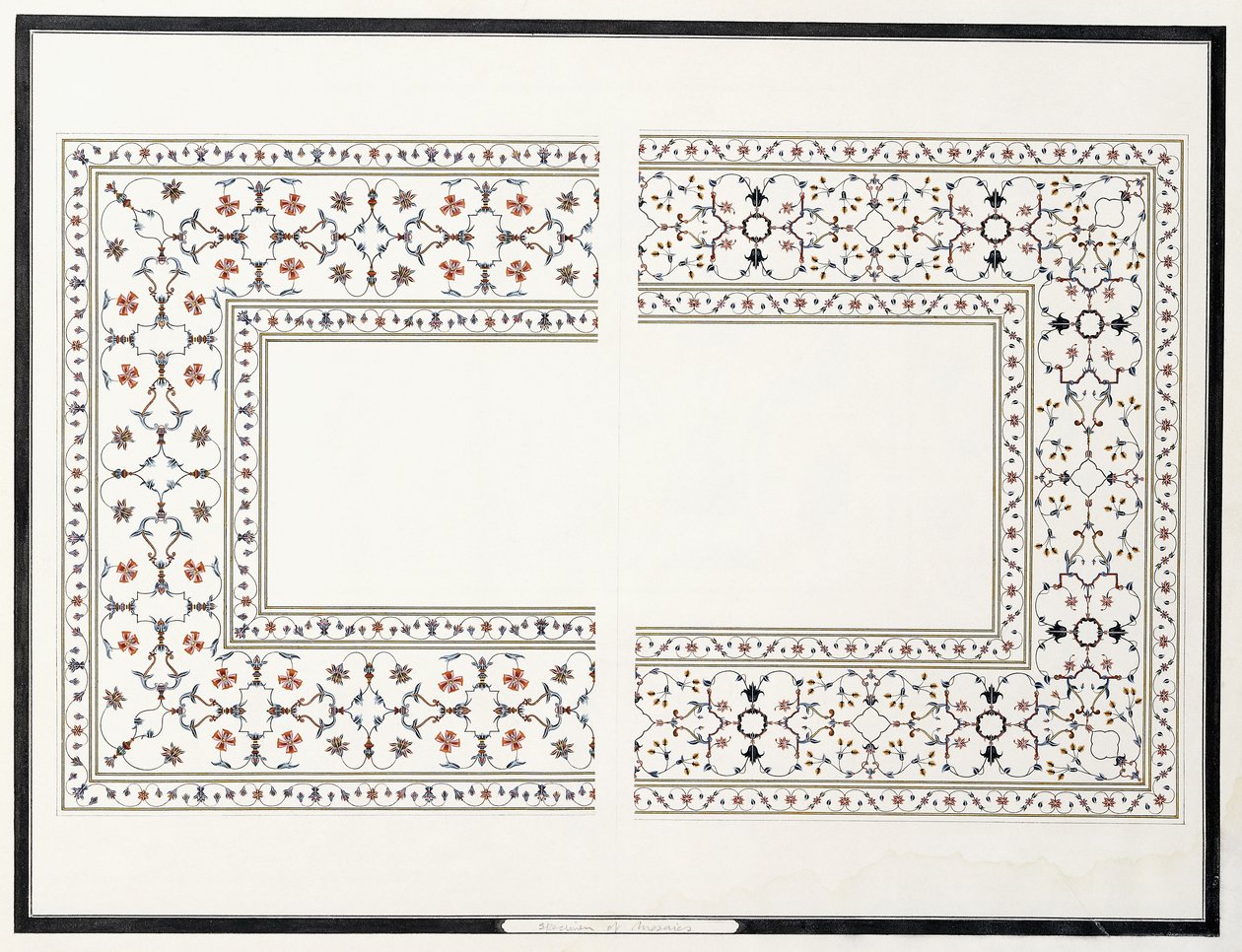 Esemplari dei mosaici, dalla tomba dell