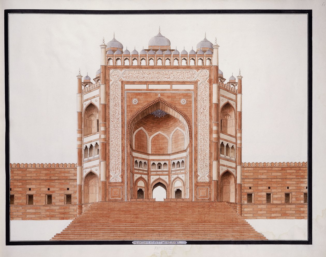 Il Portale a Futtypore, Sicri, c. 1815 da Agra School
