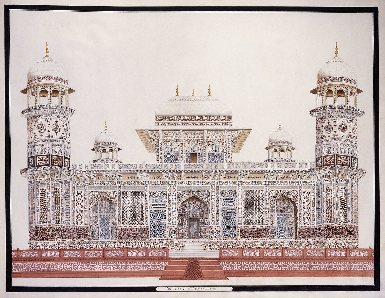 La tomba di Etahmadowlah, c. 1815 da Agra School