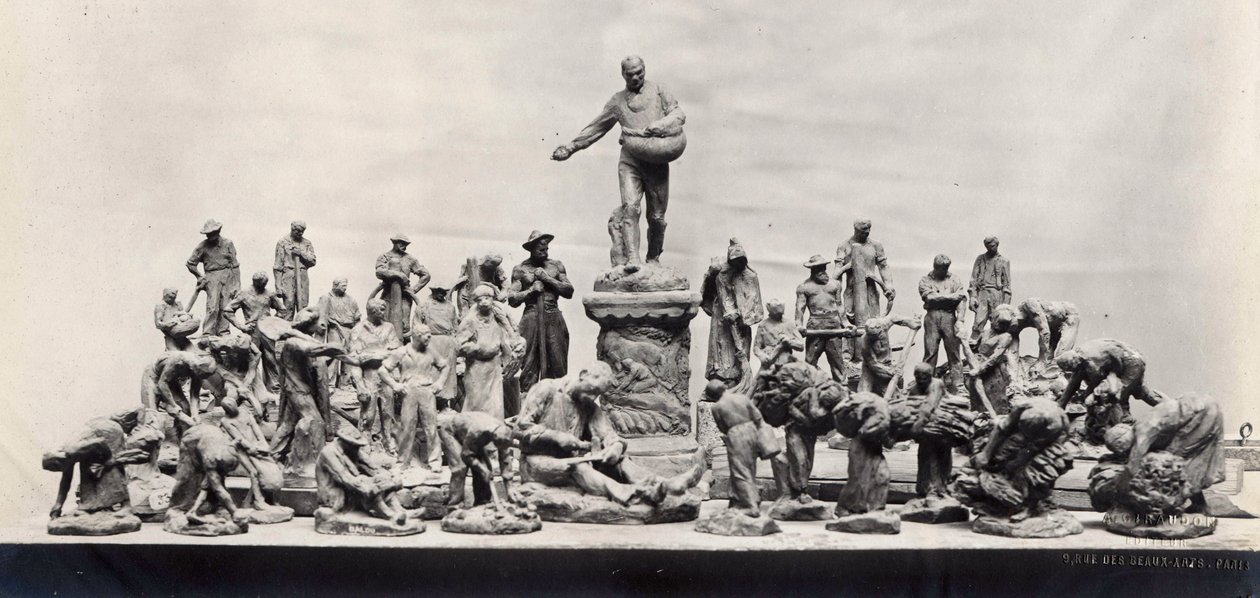 Monumento ai lavoratori (foto b/n) da Aime Jules Dalou