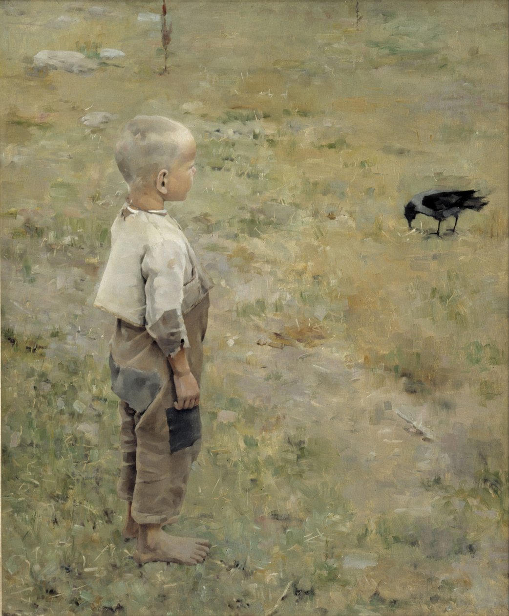 Ragazzo con un corvo da Akseli Gallen-Kallela