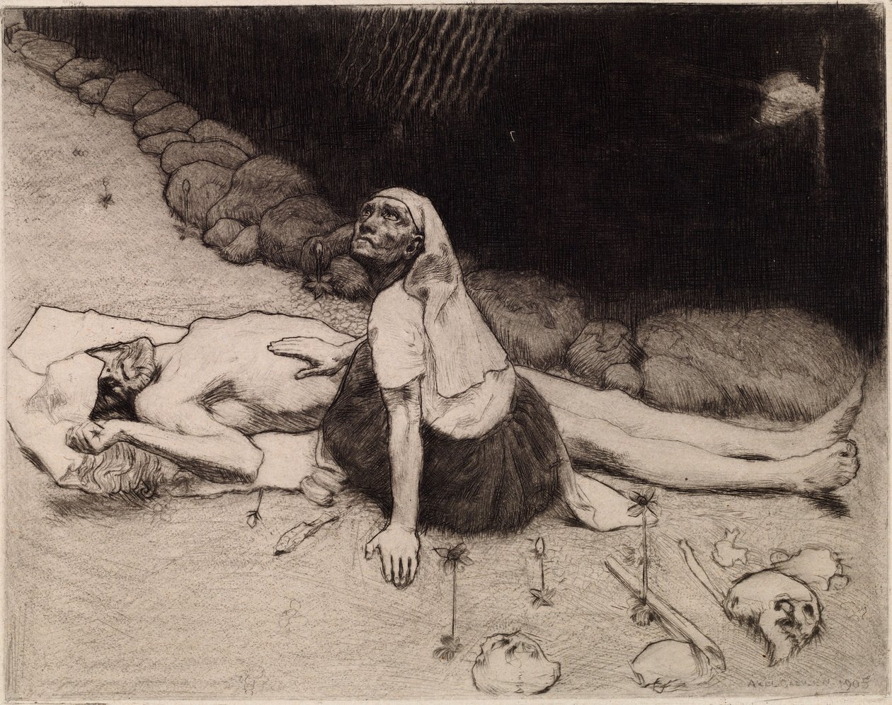 La madre di Lemminkäinen da Akseli Gallen-Kallela