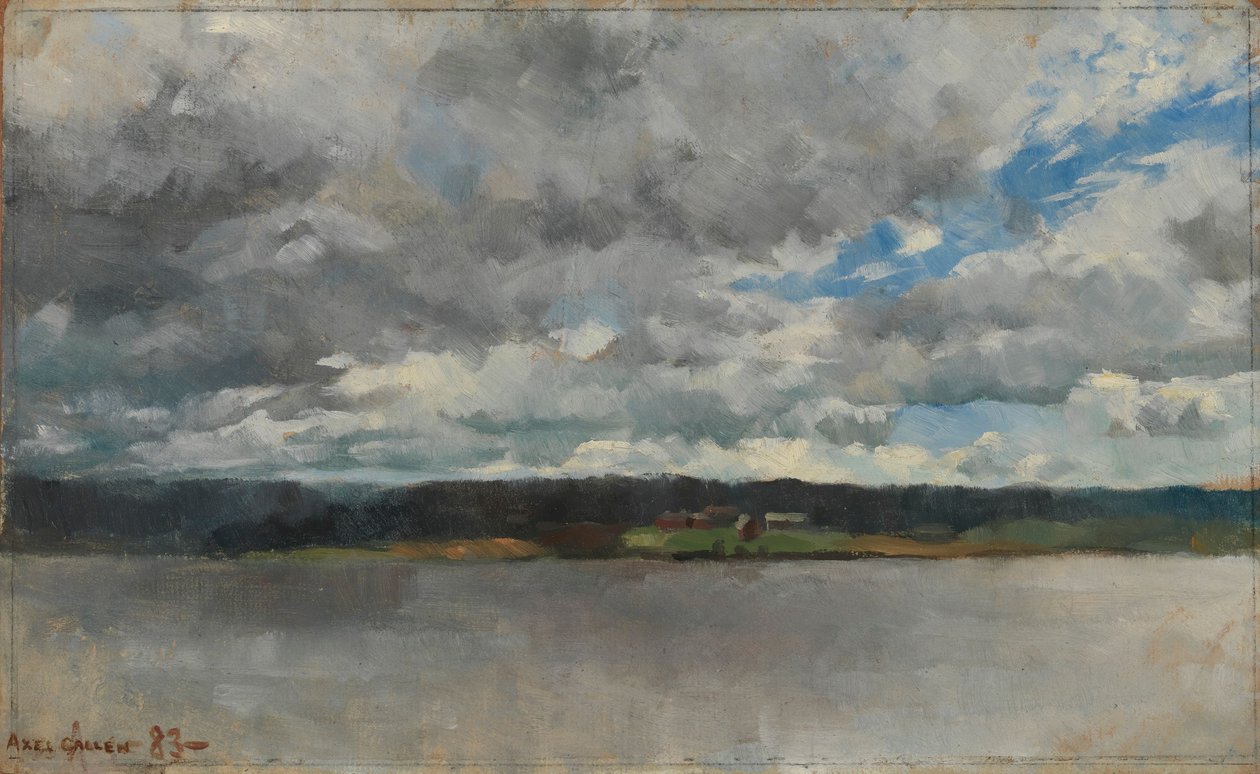 Nuvole di pioggia su un paesaggio lacustre da Akseli Gallen-Kallela