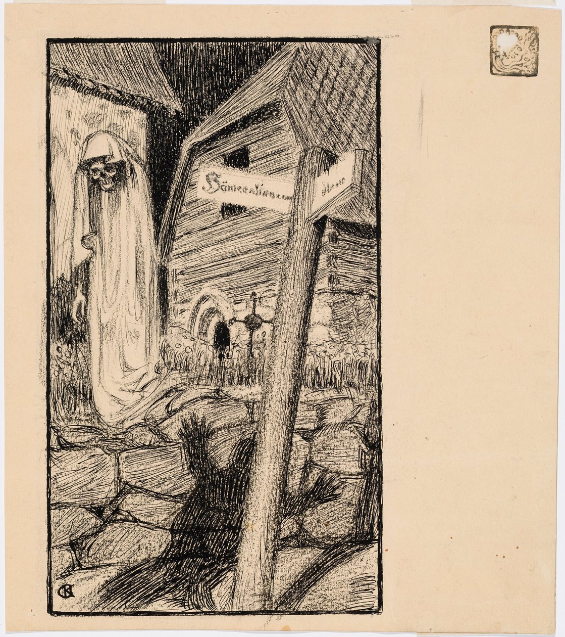 Il fantasma nel cimitero da Akseli Gallen-Kallela