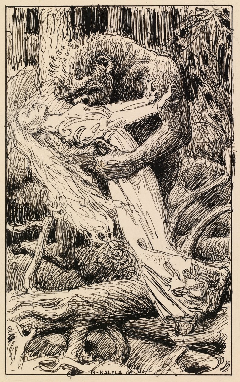 Il mostro e la fanciulla da Akseli Gallen-Kallela