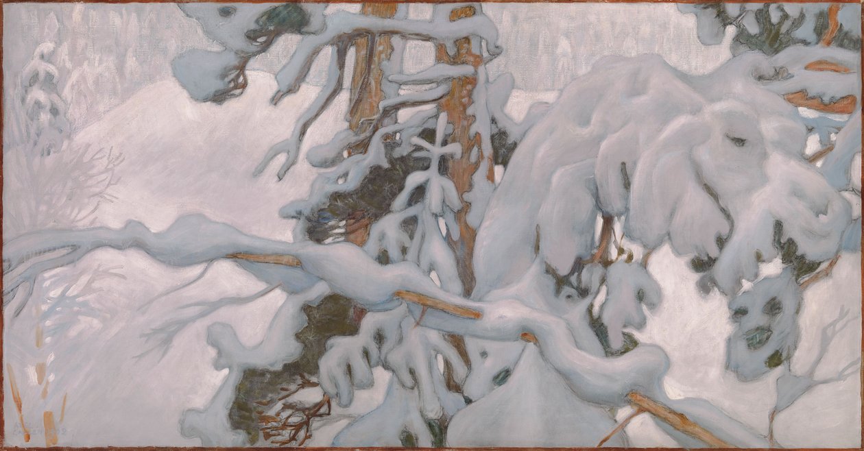 Inverno, studio per gli affreschi del Mausoleo Jusélius da Akseli Gallen-Kallela