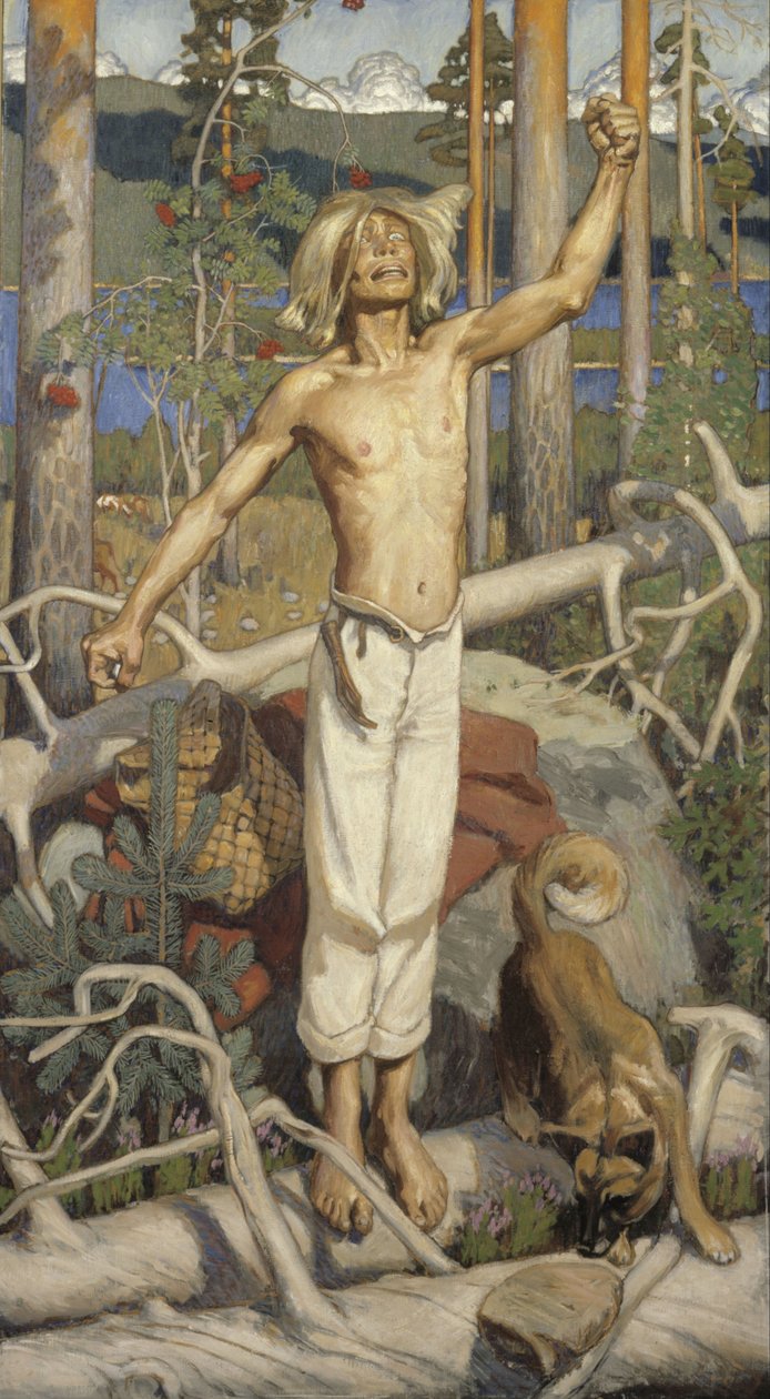 Kullervo che maledice da Akseli Gallen Kallela