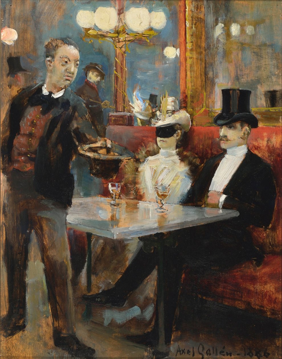 In a Café in Paris da Akseli Valdemar Gallen-Kallela