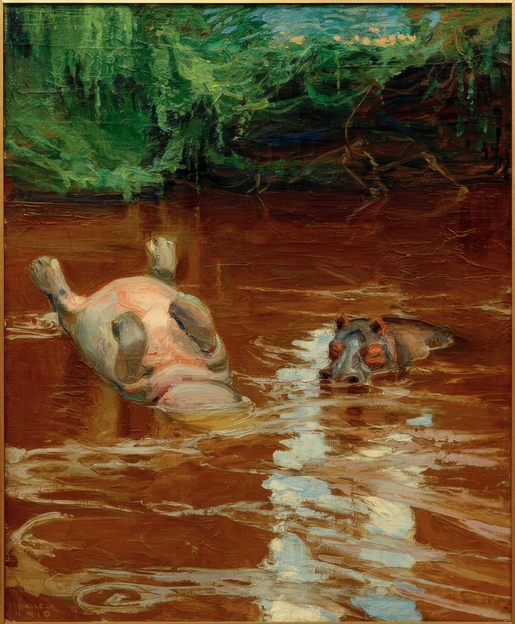 Ippopotami nel Tana da Akseli Valdemar Gallen Kallela