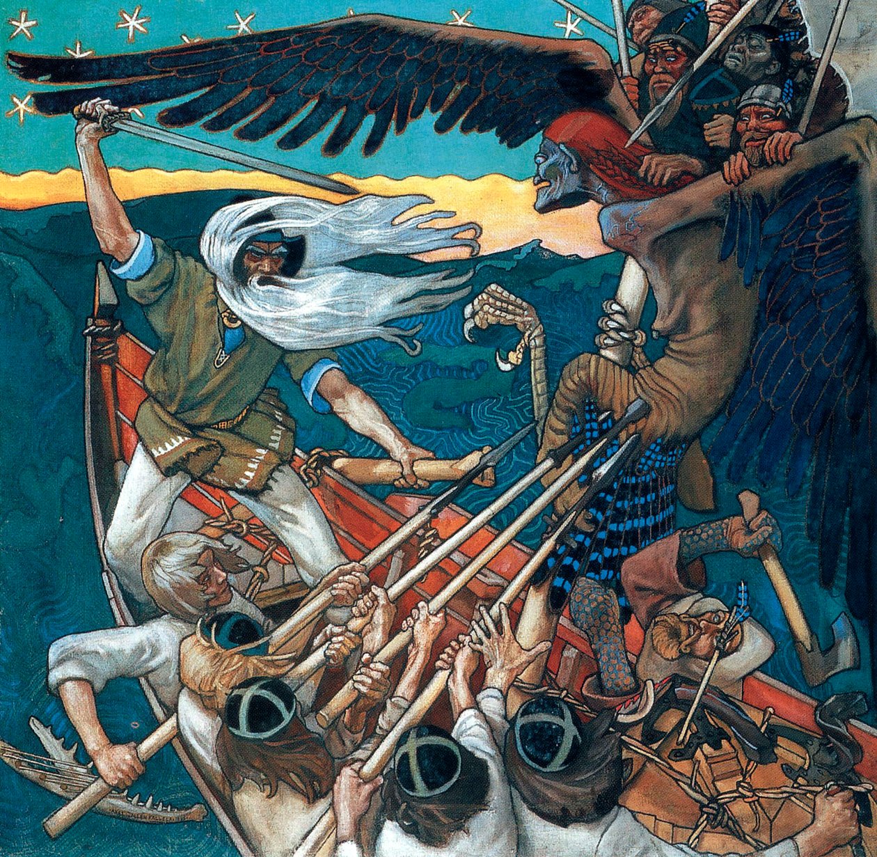 La Difesa del Sampo, 1896 da Akseli Valdemar Gallen Kallela