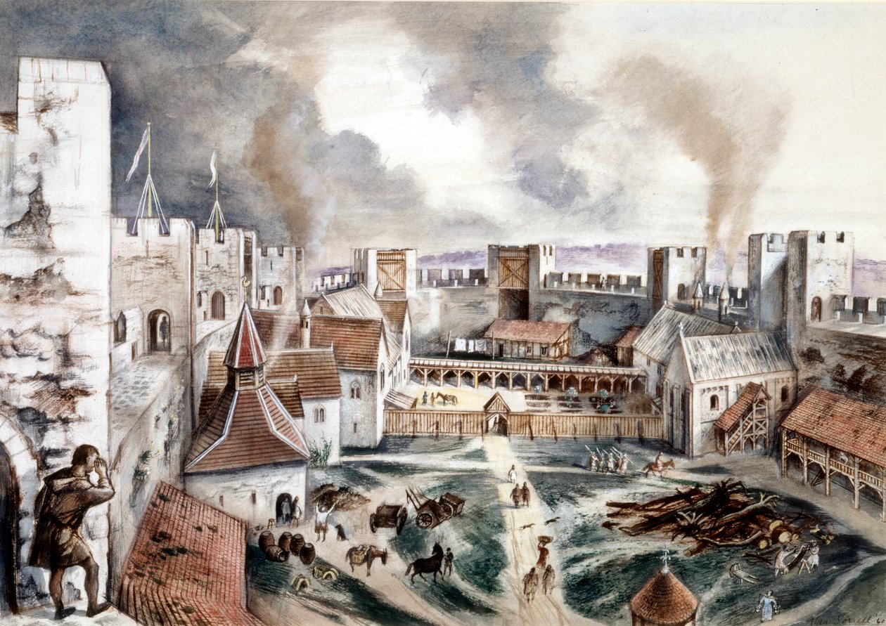 Castello di Framlingham, XIII secolo da Alan Ernest Sorrell