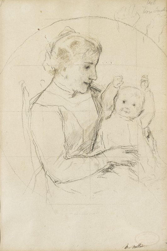Madre con bambino da Albert Anker