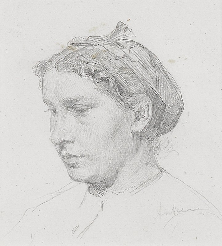 Ritratto di una donna da Albert Anker