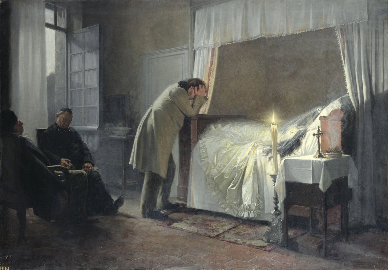 Il letto di morte di Madame Bovary, prima del 1889 da Albert Auguste Fourie