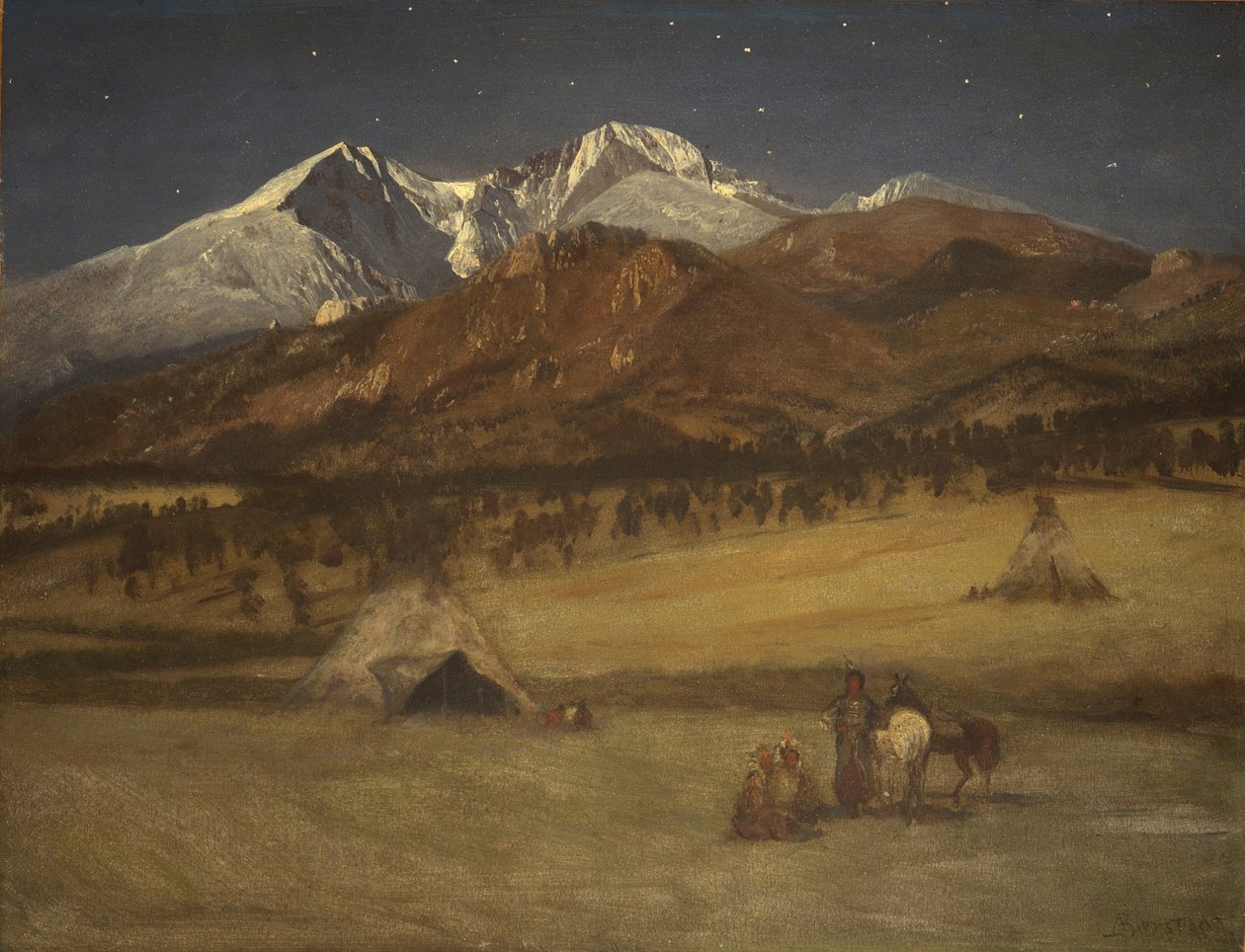 Accampamento indiano - Sera da Albert Bierstadt